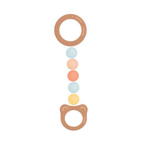 Cute boho baby toy in Scandinavian styleのイラスト素材