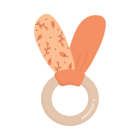 Cute boho baby toy in Scandinavian styleのイラスト素材