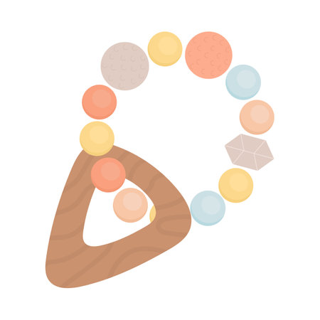 Cute boho baby toy in Scandinavian styleのイラスト素材