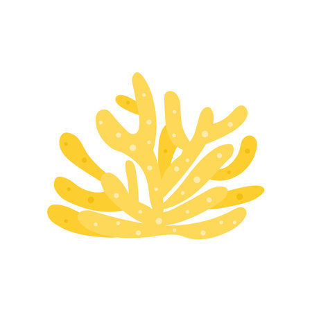 Hand drawn vector trendy coral reef illustrationのイラスト素材