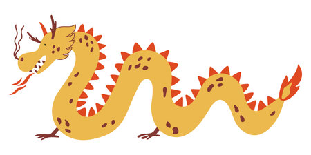 Happy chinese new year 2024 the dragon zodiac signのイラスト素材