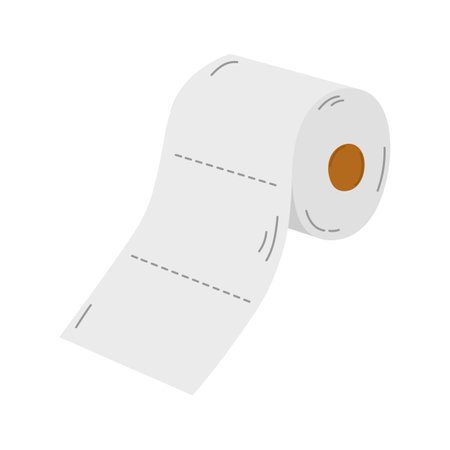 Cute vector illustration of toilet paperのイラスト素材