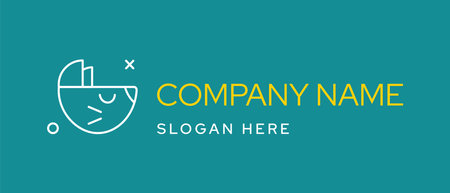 Line stylized cat logo pet shopのイラスト素材