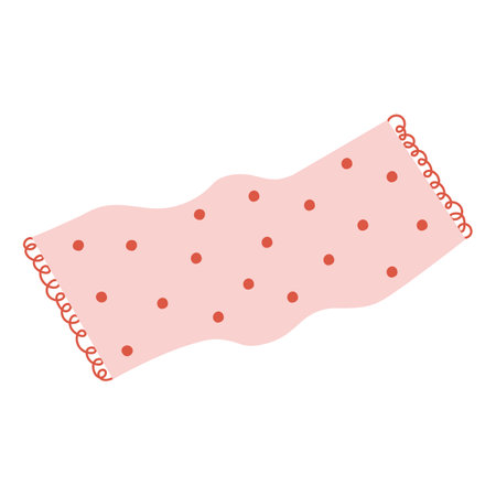 Carpet and towel with pattern and dotsのイラスト素材