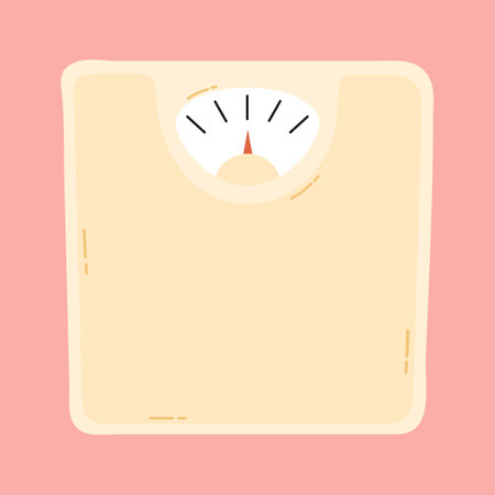 Bathroom scale top view vector illustrationのイラスト素材