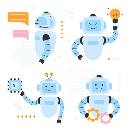 AI assistant chatbot vector set