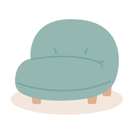 Cute comfortable armchair for design interiorのイラスト素材