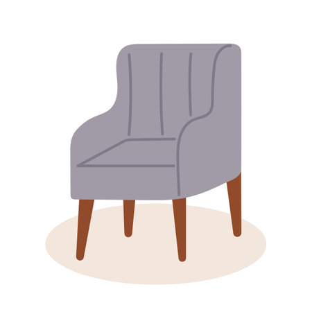 Cute comfortable armchair for design interiorのイラスト素材
