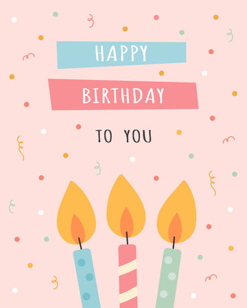 Happy birthday greeting vector poster designのイラスト素材
