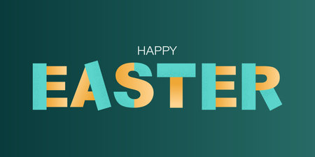 Happy Easter funny text design with grain textureのイラスト素材