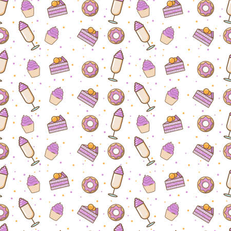 Sweet pattern. Background for postcards, menus, banners, flyersの写真素材