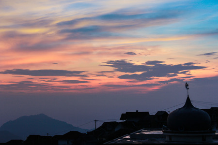 Mosque Silhouetteの写真素材