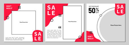 Sale template collection for promotion sale. Promotion sale square banner for social media, website,...