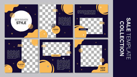 Sale template collection for promotion sale. Promotion sale square banner for social media, website,...
