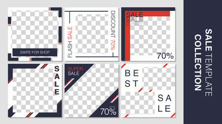 Sale template collection for promotion sale. Promotion sale square banner for social media  website ...