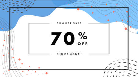 Summer sale design for website. Sale banner template design. Suitable for social media posts, mobile...
