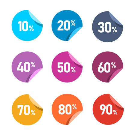 Dynamic modern for sale tag. Flash Sale label template design, Flash sale special tag set. Discount label for promotion.のイラスト素材