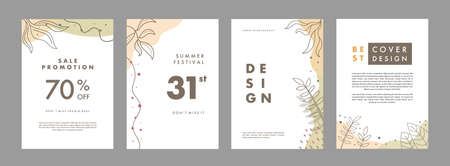 Set of abstract creative artistic templates. Universal cover Designs for Annual Report, Brochures, Flyers, Presentations, Leaflet, Magazine.のイラスト素材
