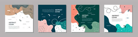 Sale square banner template for social media posts, mobile apps, banners design and web/internet ads. Trendy abstract square template with colorful concept.のイラスト素材