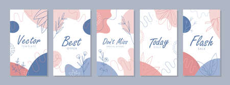 Trendy abstract universal template for promotion sale. Able to use for social media posts, stories,...
