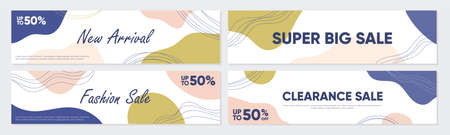 Sale banner template collection for promotion sale. Editable banner for social media post, website...