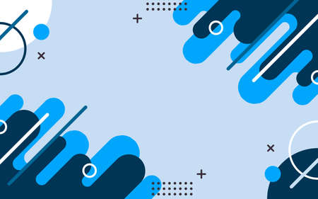 Vector abstract creative background with geometric style. Banner design template for social media and websites.のイラスト素材