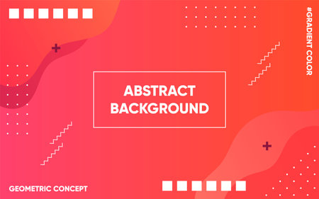 Dynamic modern fluid geometric memphis element design for background or banner