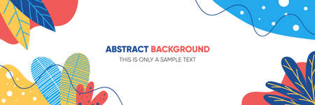 Abstract minimal background with beautiful leaves and pastel colorのイラスト素材