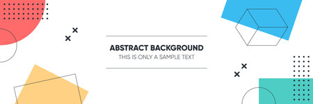 Abstract minimal background with memphis geometry styleのイラスト素材