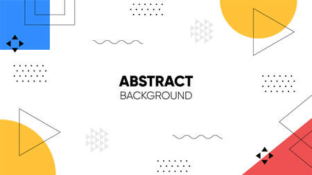 Abstract minimal background with memphis geometry styleのイラスト素材