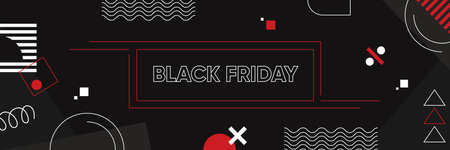 Black friday modern background sale with geometric shapeのイラスト素材