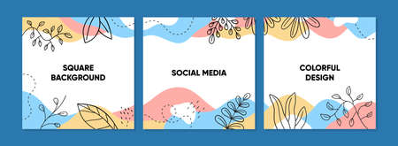 Sale square banner template for social media posts, mobile apps, banners design, web and internet...
