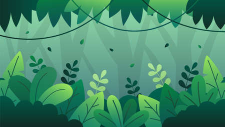 Summer Forest Background For Presentation or Wallpaperのイラスト素材