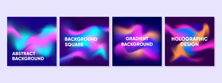 Square Background Holographic Gradient Color Accent for Social Media Post Feed or Presentation