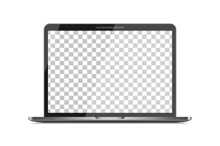 3D mockup laptop isolated on white backgroundのイラスト素材