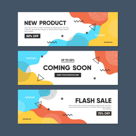 Sale banner template collection for promotion sale. Editable banner for social media post, website and internet ads.のイラスト素材
