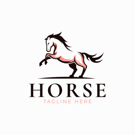 Awesome red horse logo templateのイラスト素材