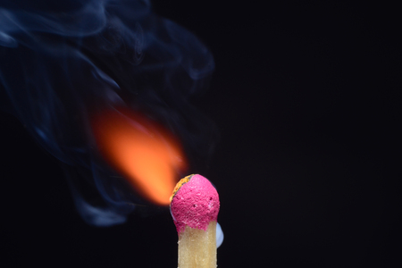 Match in fireの写真素材