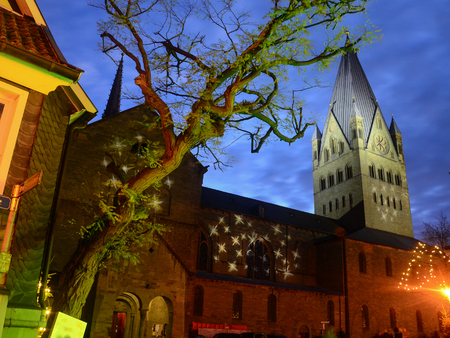 Beautiful Town in Germany Soest. Evening landscape.の写真素材
