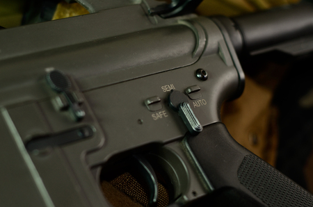 M16 Machine gun Fire Selector Switch.の写真素材