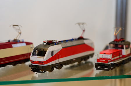 Toy locomotive train modelの写真素材