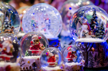 Snow-ball Toy Glass Ballの写真素材