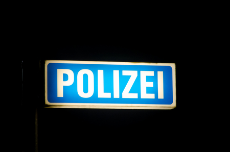 Police road signの写真素材