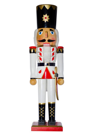 Nutcracker on white backgroundの写真素材