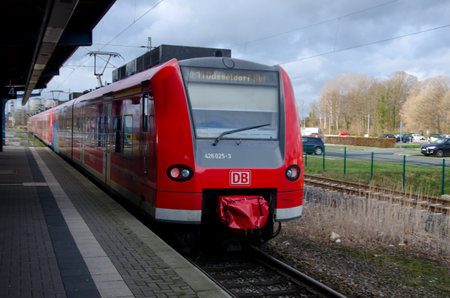 Soest, Germany - December 26, 2017: DBAG Class 425 train Deutsche Bahn  (Regional Train) at the railway station.のeditorial素材