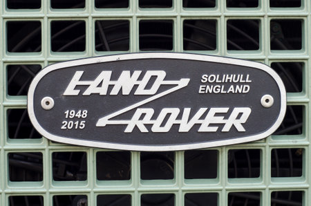 Soest, Germany - January 10, 2018: Land Rover Grille Emblem Badge.