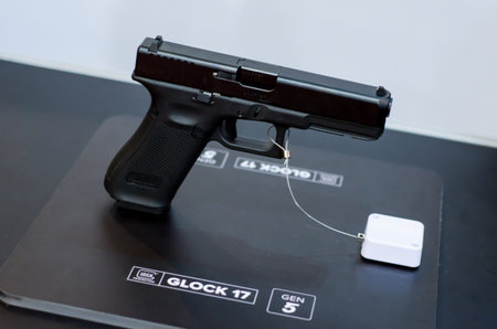 Kyiv, Ukraine - October 10, 2018: Glock  model 17.  International Exhibition ARMS AND SECURITY 2018のeditorial素材