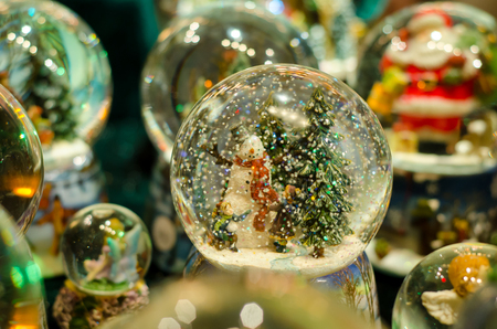 Snow-ball Toy Glass Ballの写真素材