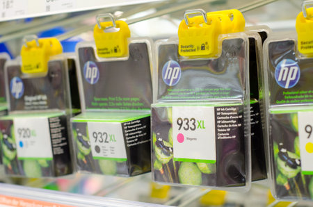 Soest, Germany - January 12, 2019: HP Ink Cartridges for sale.