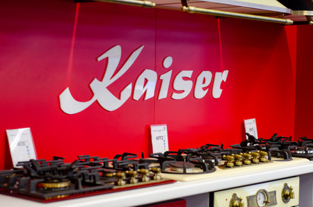 Kyiv, Ukraine - February 09, 2019: Kaiser cookers in the shop.のeditorial素材